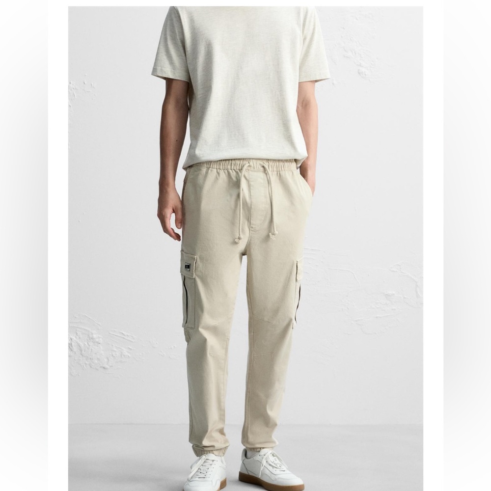 Zara Beige Cargo Pants